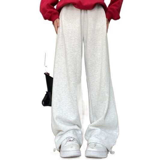 High Street Loose Wide Leg Leisure Ankle-tied Sweatpants