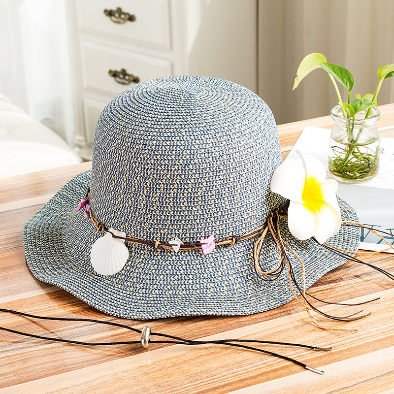 Versatile Sunscreen Beach Trip Summer Straw Hat Girl