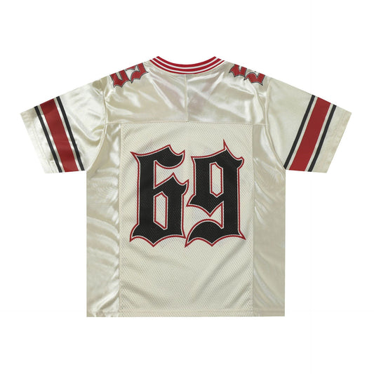 American-style Hollow Mesh Digital Printed Short Sleeve