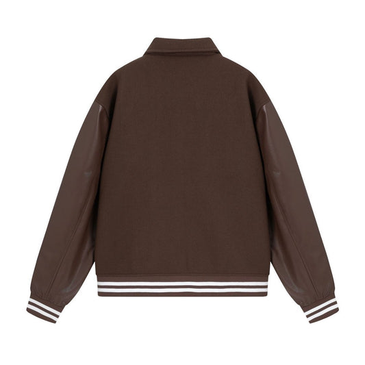 Autumn And Winter New Stickers Bone Embroidered Woolen Jacket