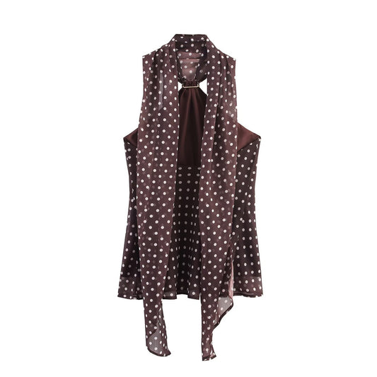 Polka Dot Halter Neck Top