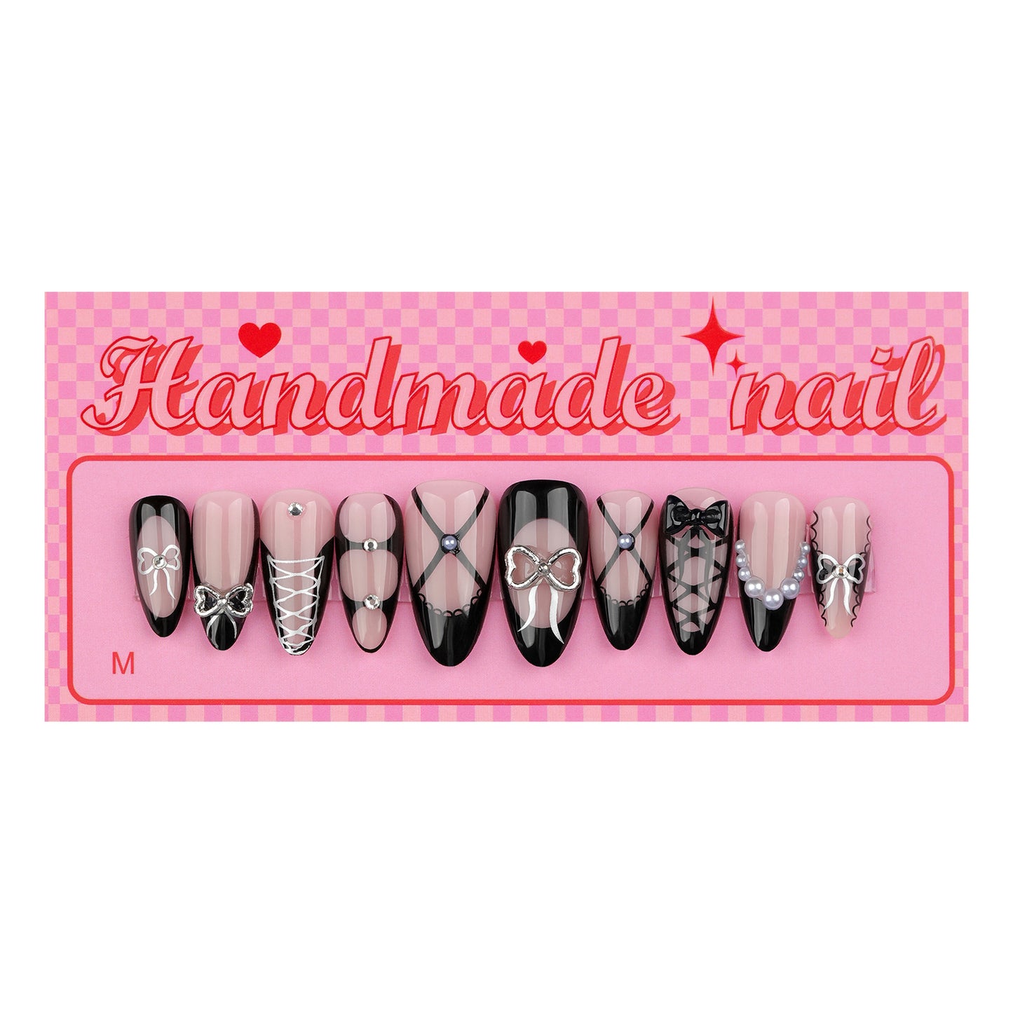French Black Wear Nail Spot Drill Three-dimensional Bow