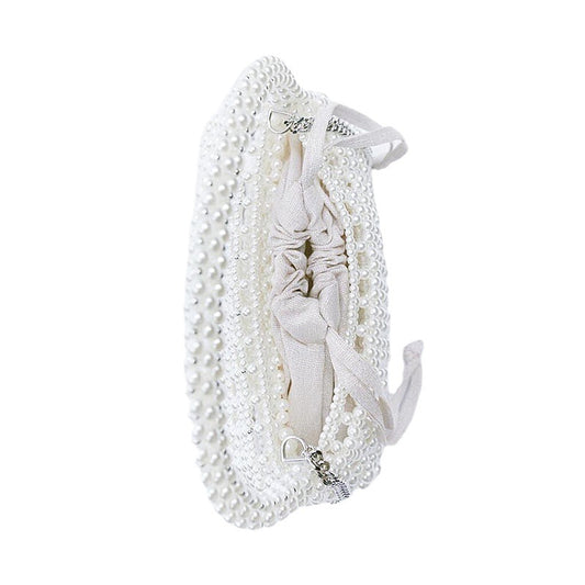 New Pearl Braided Shoulder Crossbody Bag