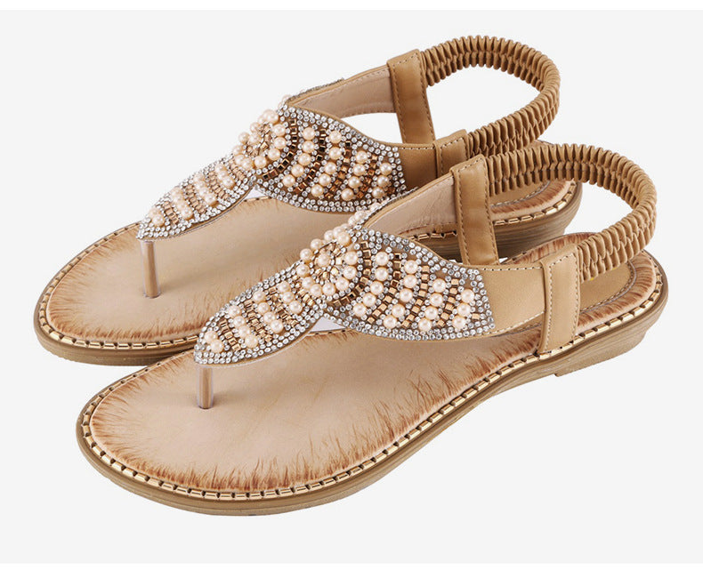 Thong Elastic Strap Sandals Cross Border Plus Size Fashion Women's