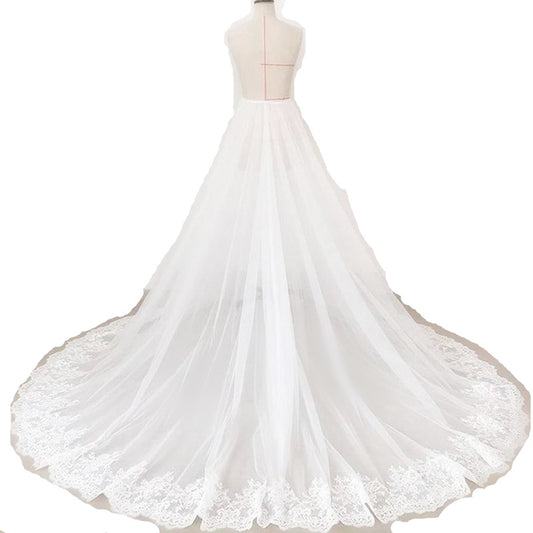 Bride's Skirt With Mesh Lace Lace
