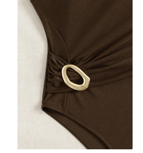 Women's Sexy Solid-Color One-Piece Backless Swimsuit