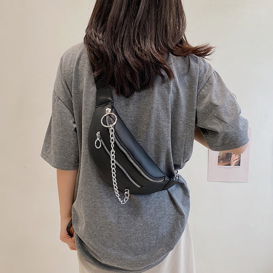 Ladies Personality Chest Bag Simple Crossbody