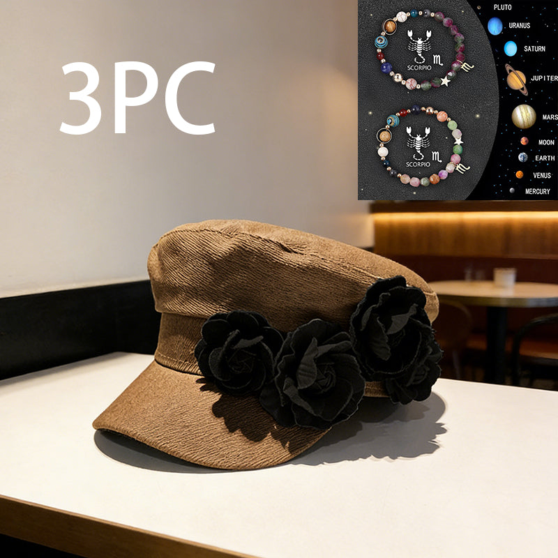 Elegant Checkered Lady's Hat