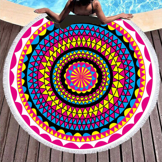 Microfiber Printed Sweat Wipe Seat Beach Towel