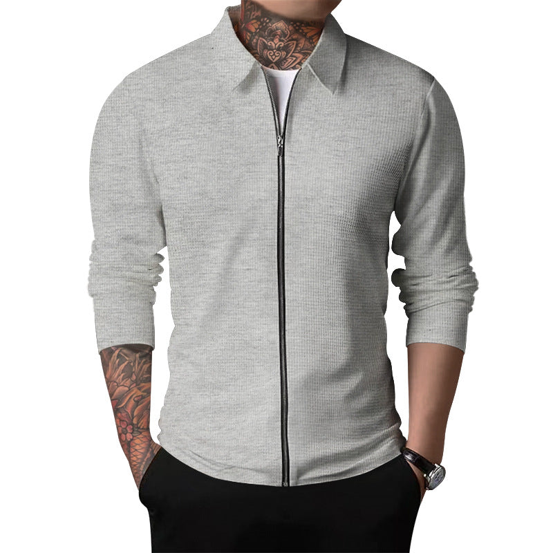 Men's Fashion Simple Lapel Casual Jacket