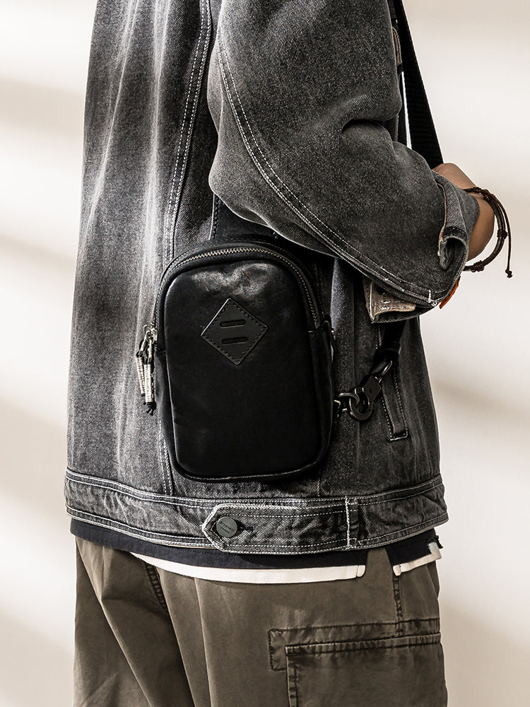 Fashion New Leather Men's Chest Bag