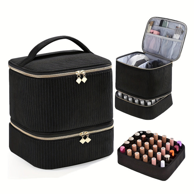 Nail Polish Essential Oil Storage Bag Portable Double Layer Makeup Storage Box