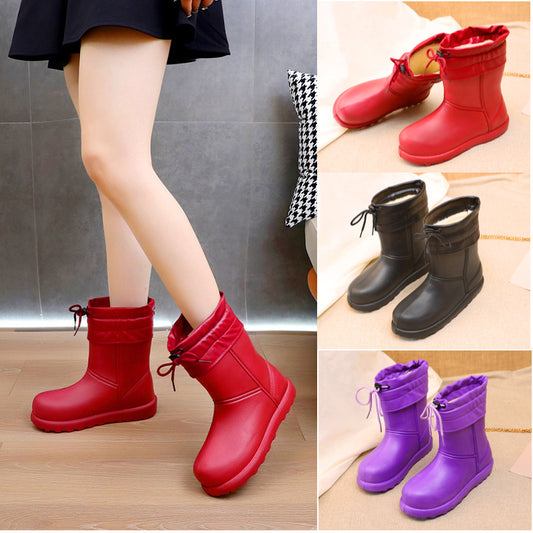 Women's Shoes Mid-calf Length Snow Boots Warm With Velvet