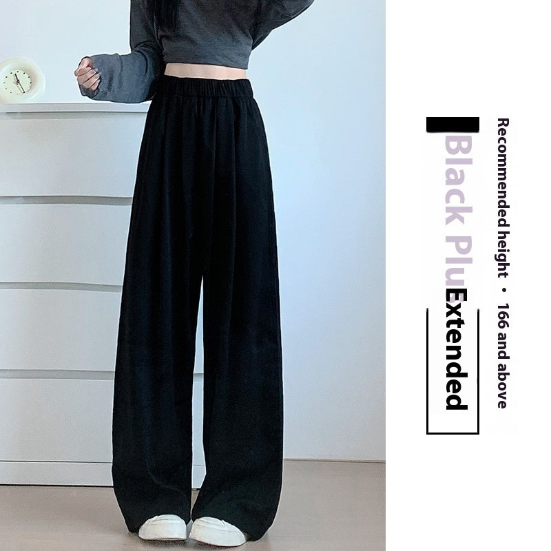 High Waist Drooping Casual Straight-leg Idle Style Mopping Yamamoto Pants