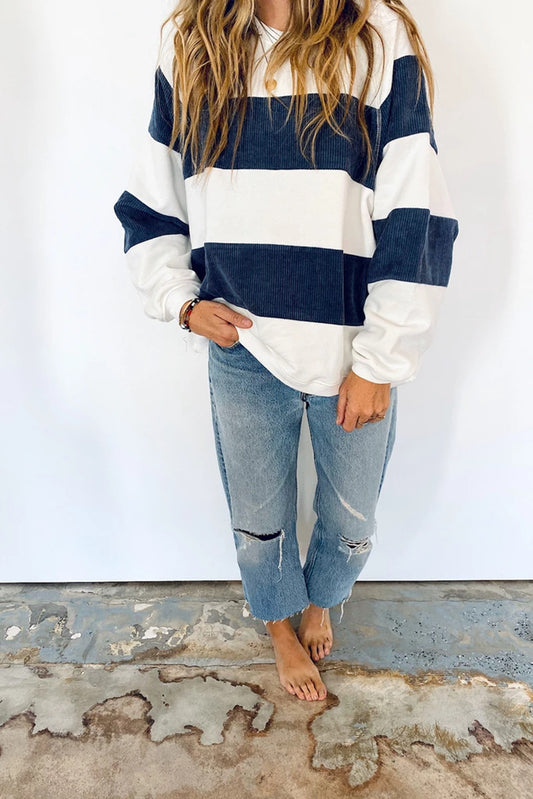 Corduroy Panel Loose Top