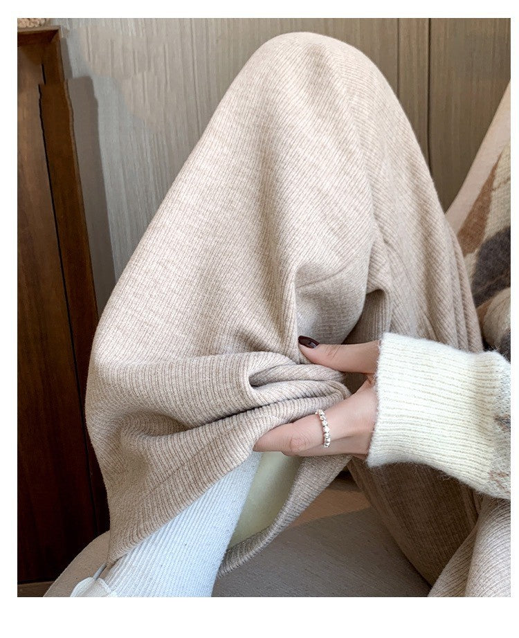 Draping Effect Lazy And High-looking Glutinous Rice Casual Pants