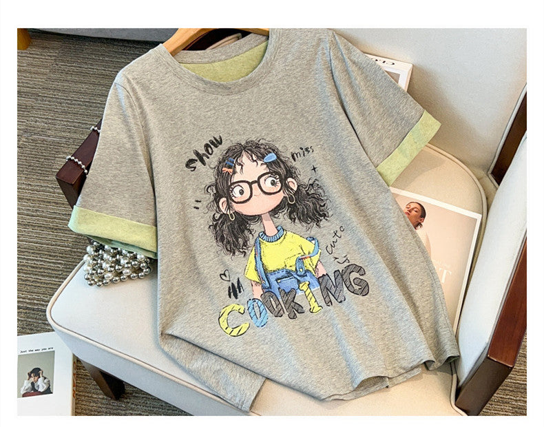 Short Sleeve T-shirt Plus Size Lazy Fashion Loose