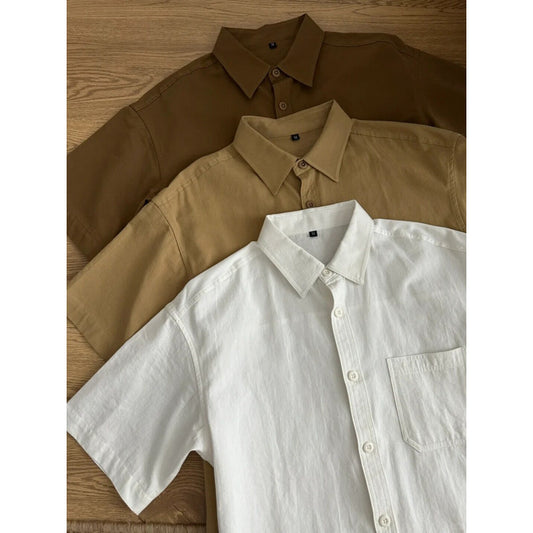 Men's Pure Cotton Workwear Short-Sleeve Shirt