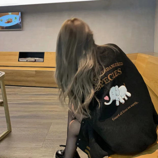 Spring And Autumn Stitching Loose Casual Jacket