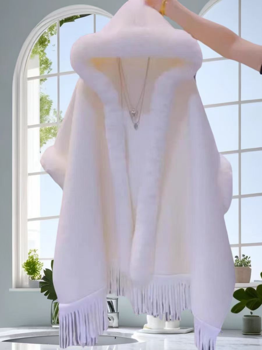 Gradient Tie-dye Cloak Coat For Women