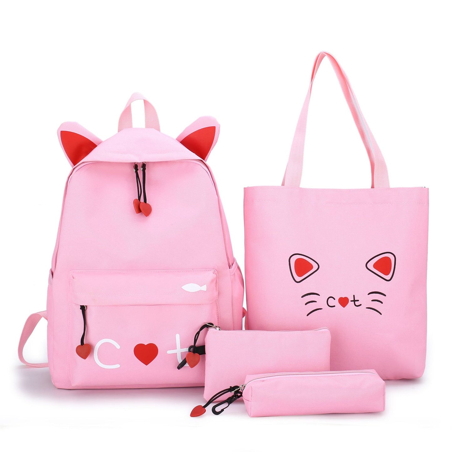 Schoolbag For Elementary School Students Four-piece Large-capacity Backpack