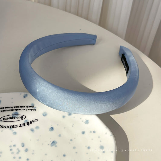 Blue Color Classic Style Headband Female High Skull Top Non-slip Hairpin