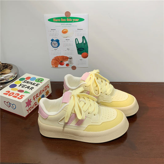 New Trend Canvas Thick-soled All-matching Sneakers For Women