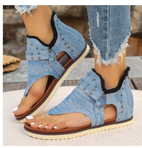 Metalnitte Flip-flop Romansandaler