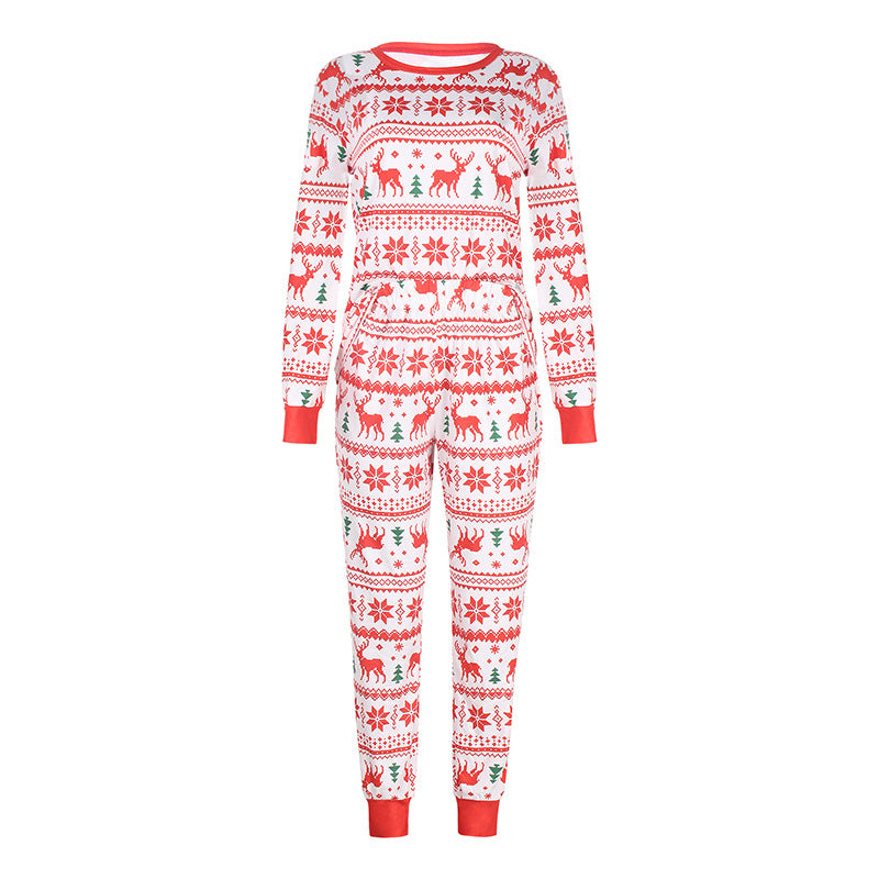 Printed Long-sleeved Casual Parent-child Suit