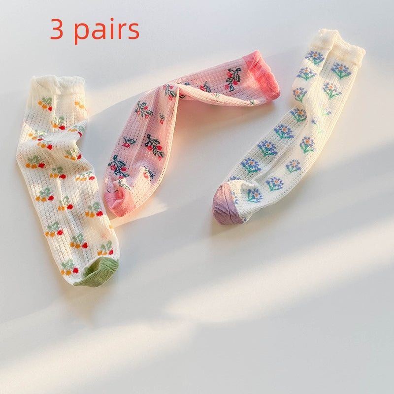 Summer Baby Thin Loose Women's Socks Spun Glass