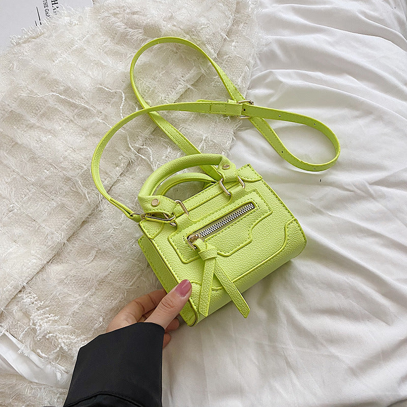 Women's Fashion Solid Color Biker Shoulder Bag