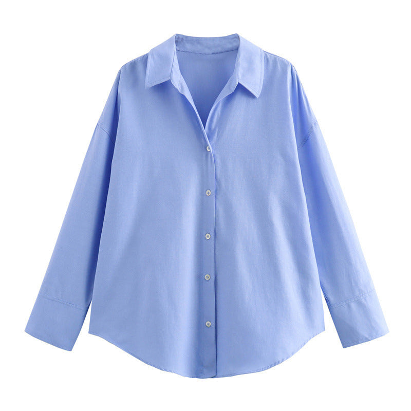 Loose-fitting Casual Long-sleeve Oxford Shirt