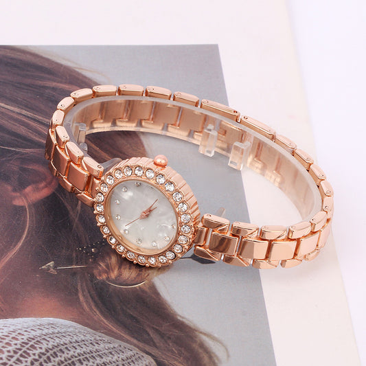 Dame Casual Diamant Kvarts Armbåndsur