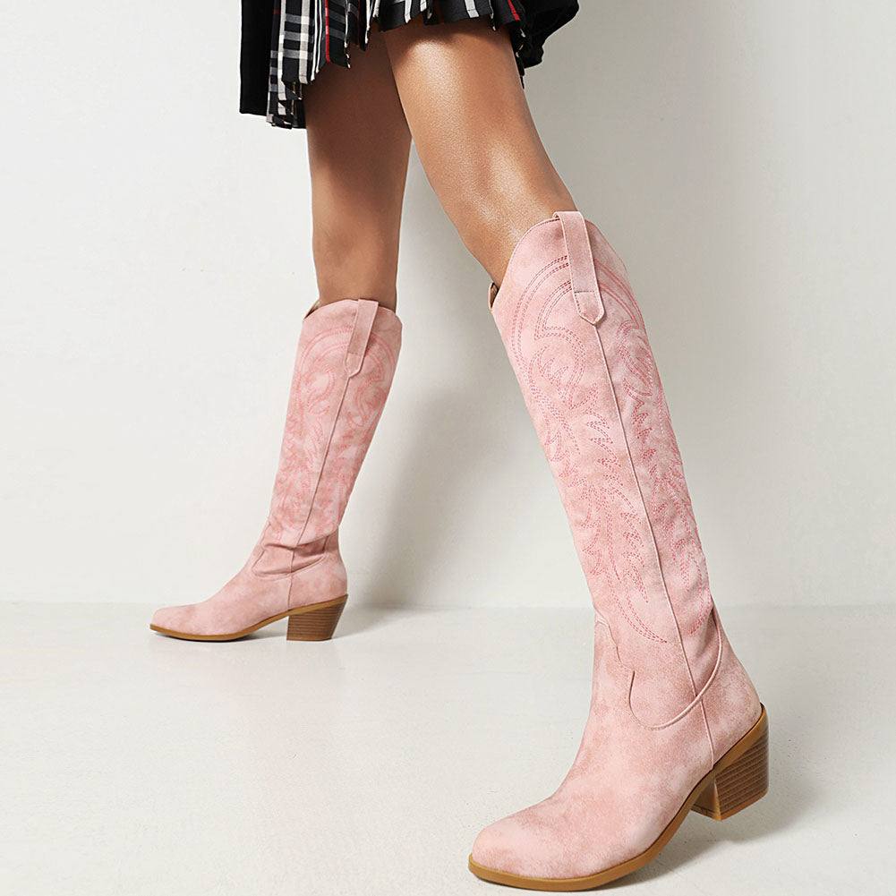 Western Women's High Heel Pointed Toe Rider Bootss
