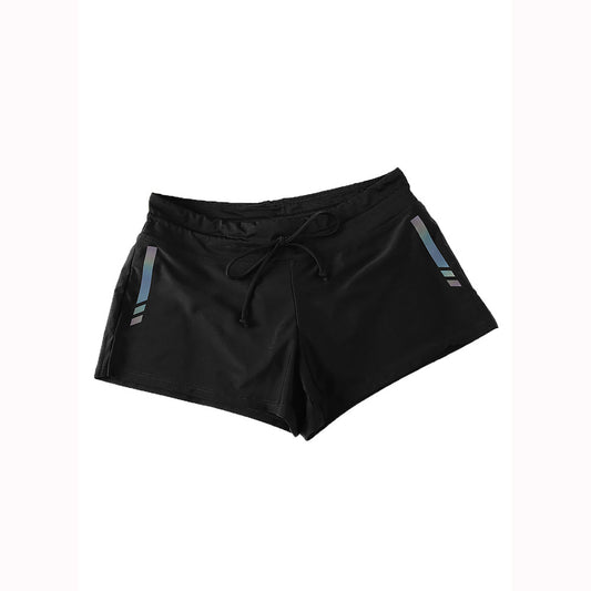Women's Patterned Lace-up Boxer Swimming Trunks