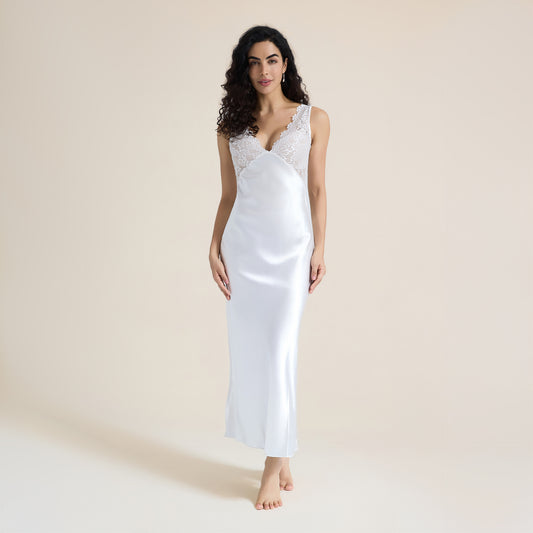 Womens European And American-style Sexy Lace-trimmed Slip Bodycon Dress