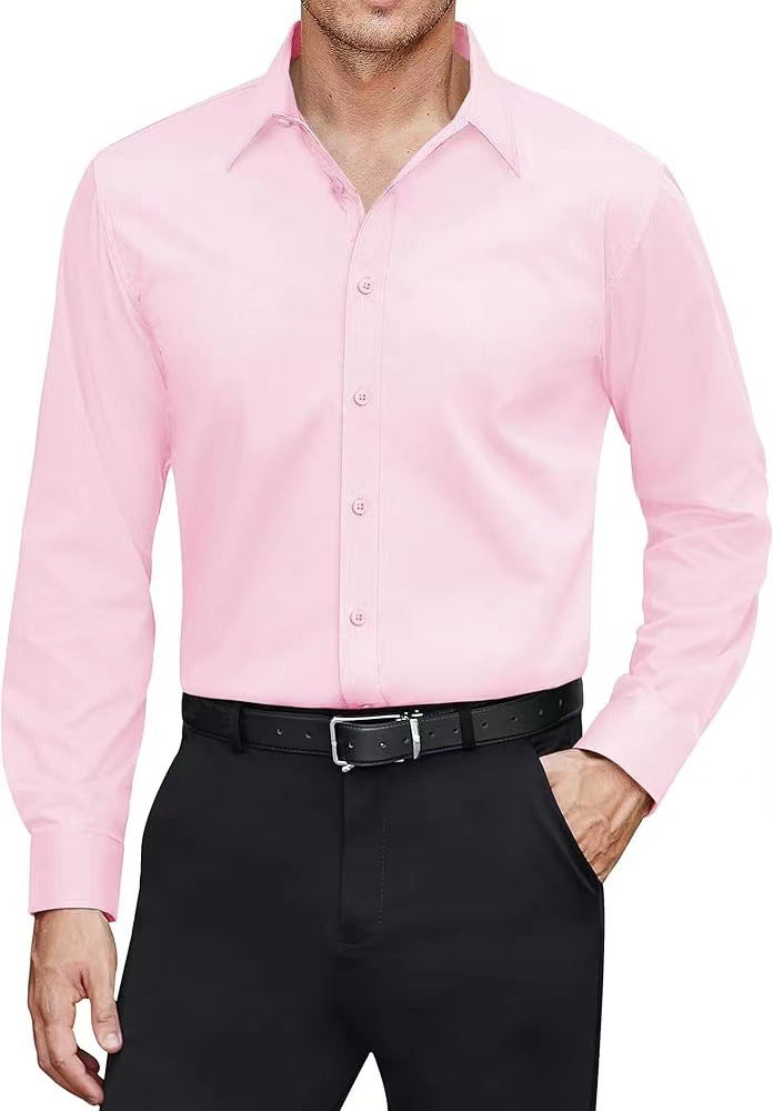 European And American Style Solid-color Men's Shirt