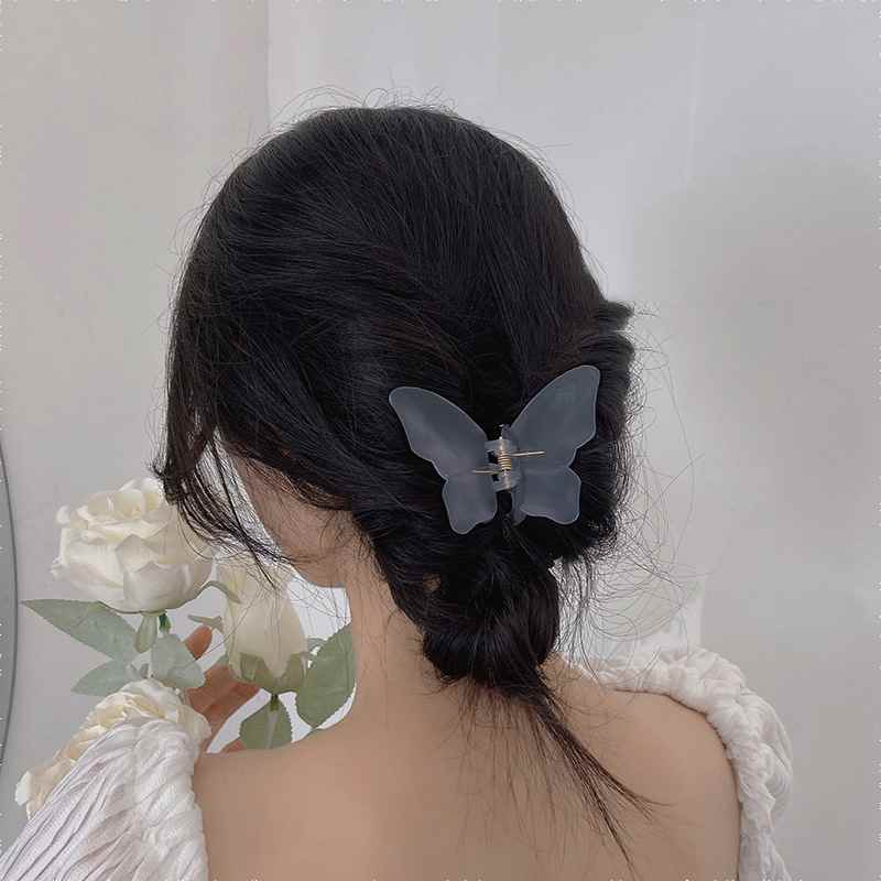 Jelly-colored Elegant Hairpins On The Back Of The Head In Cross Section