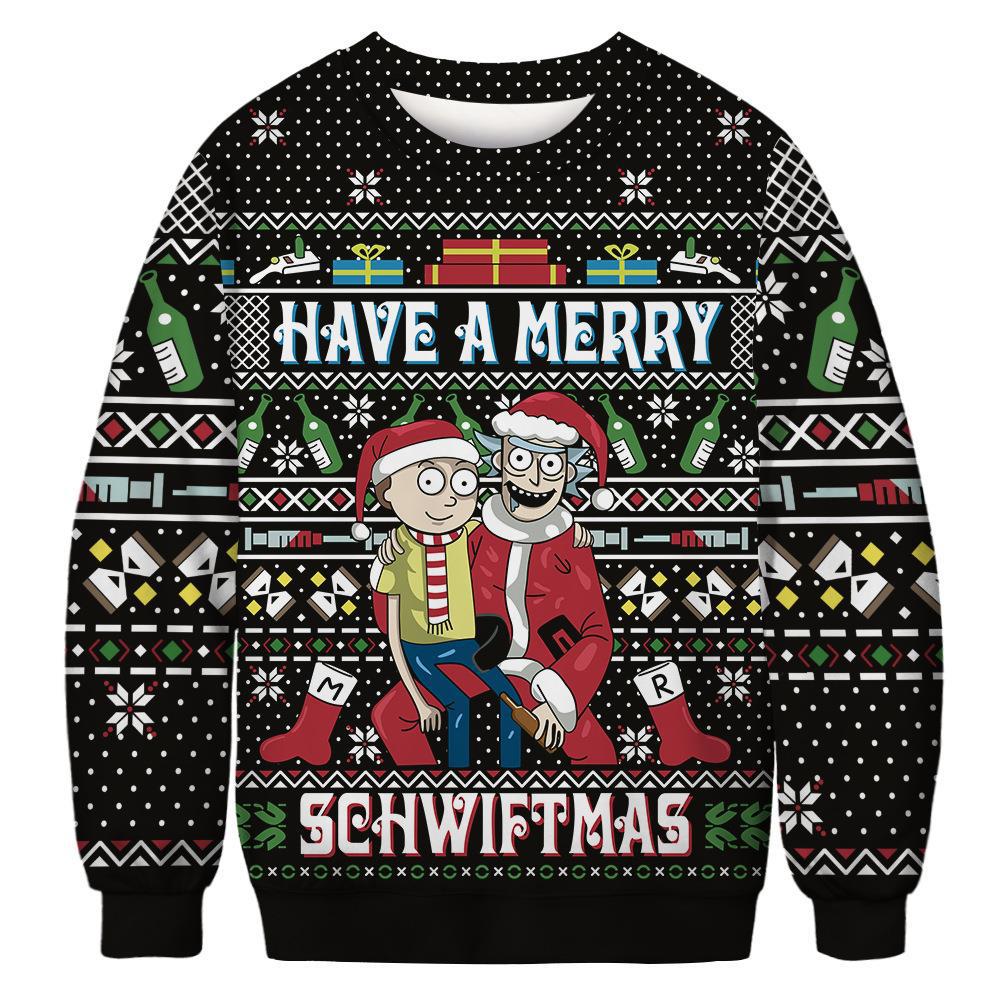 Christmas New Round Neck Sweater Casual Printed Couple Wear