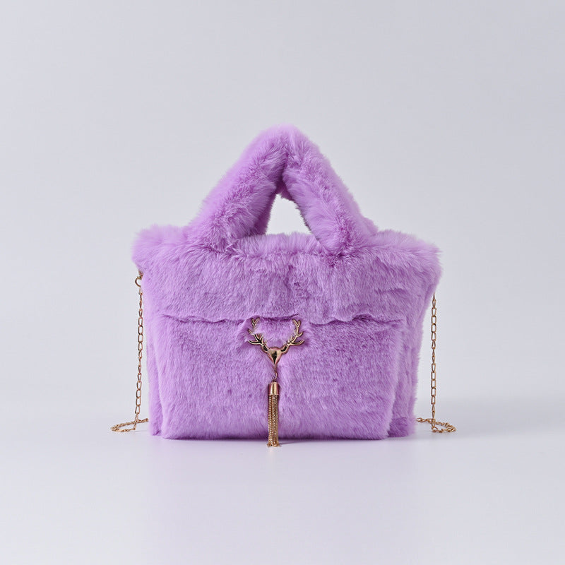 Women's Handbag Plush One Shoulder Bag Crossbody