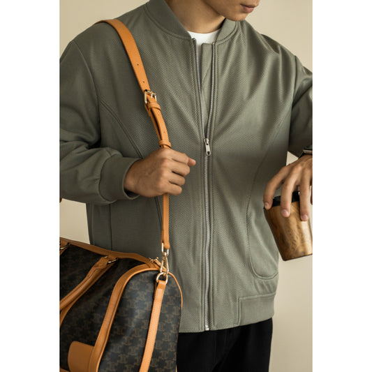 Men's Baseball Collar Simple Loose Casual Jacket