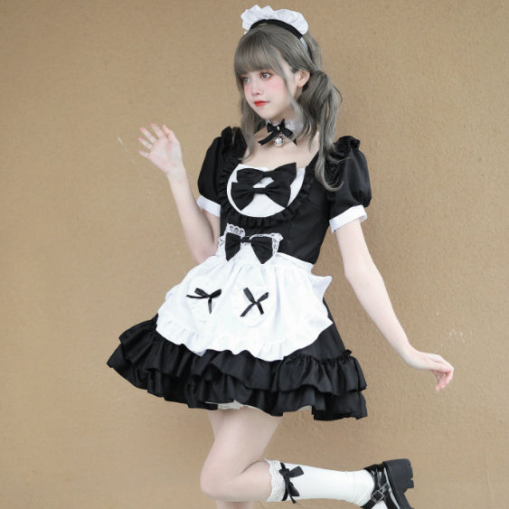 Japanese-style Soft And Adorable Maid Outfit Cute And Sweet Pink Maid Uniform Set Perfect For Cosplay