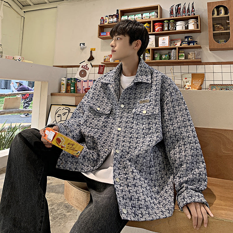 Small Fragrant Wind Coat Men's Autumn Loose Casual Harbor Style Sub Jacket