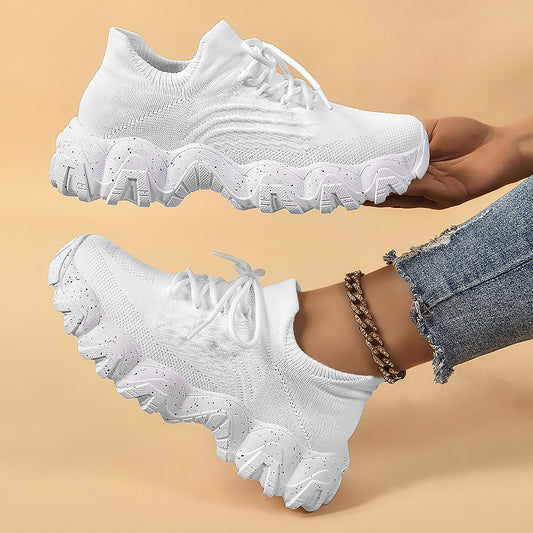 Snøresko med Fly-knit-overdel - Moderne sneakers