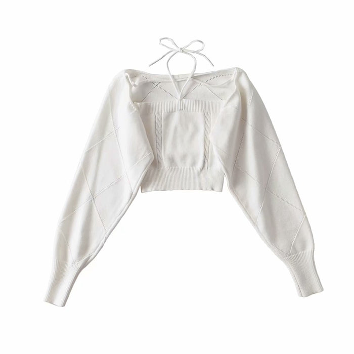 Hot Girl Design Knitted Slim High Waist Short Small Sling
