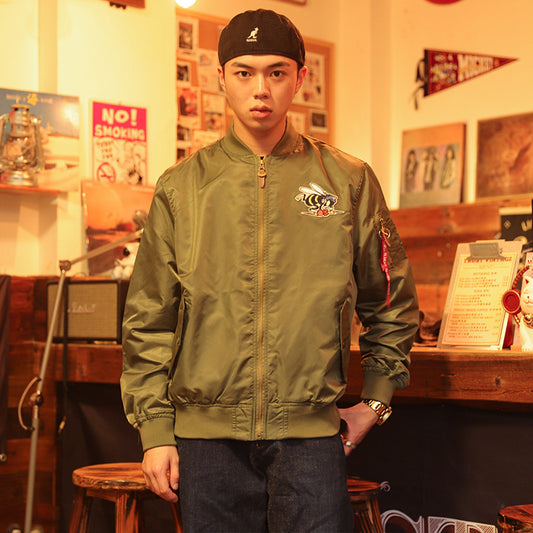 Pilot Jacket Baseball Uniform US Navy Embroidery Men