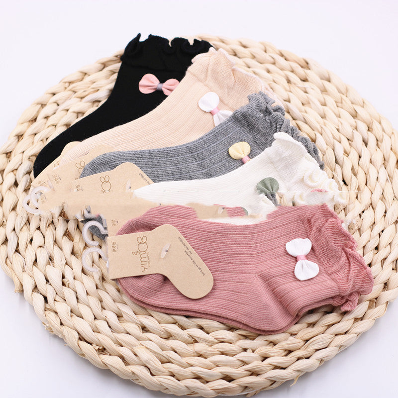 Children's Fungus Bow Princess Socks Baby