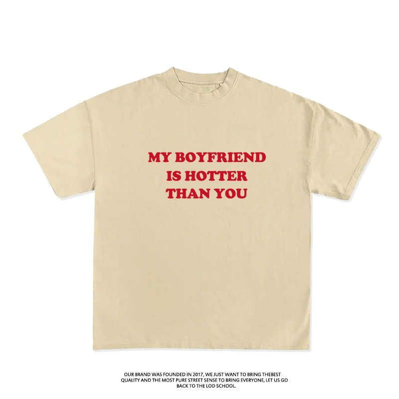 English Couple Short-sleeved T-shirt Men