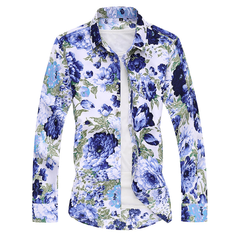 Summer New Men Shirt Large Size Printing