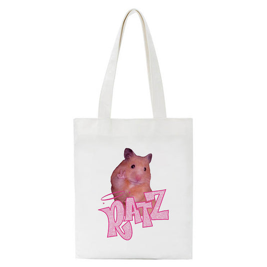 Cartoon Mouse Print Student Mother And Baby Canvas Bag Portable